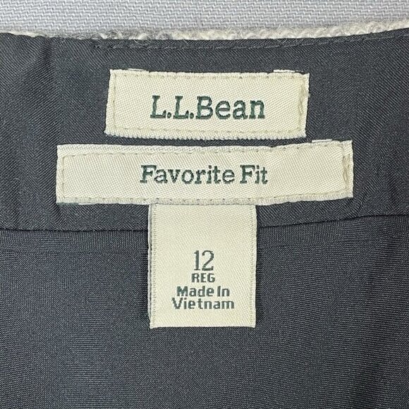 LL Bean Wool Blend Plaid Pencil Skirt Size 12 Lined Favorite Fit Preppy Academia - Picture 5 of 16